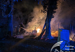 Einsatz Gartenhausbrand