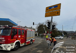 Einsatz Ampelmast