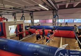 Jugendfeuerwehrübung Human Table Soccer