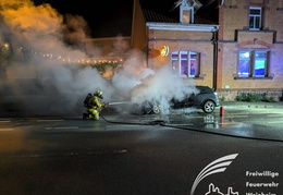 Einsatz Pkw-Brand Bergstraße